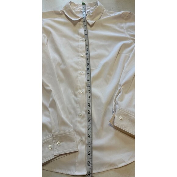 Women's Time & Tru Button-Down White Blouse Polyester Blend Size XXL(20) - Picture 6 of 15